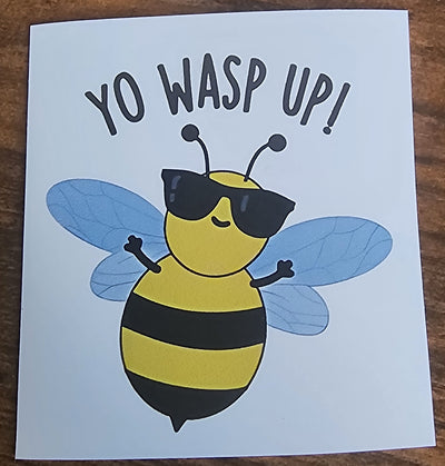 yo wasp up sticker