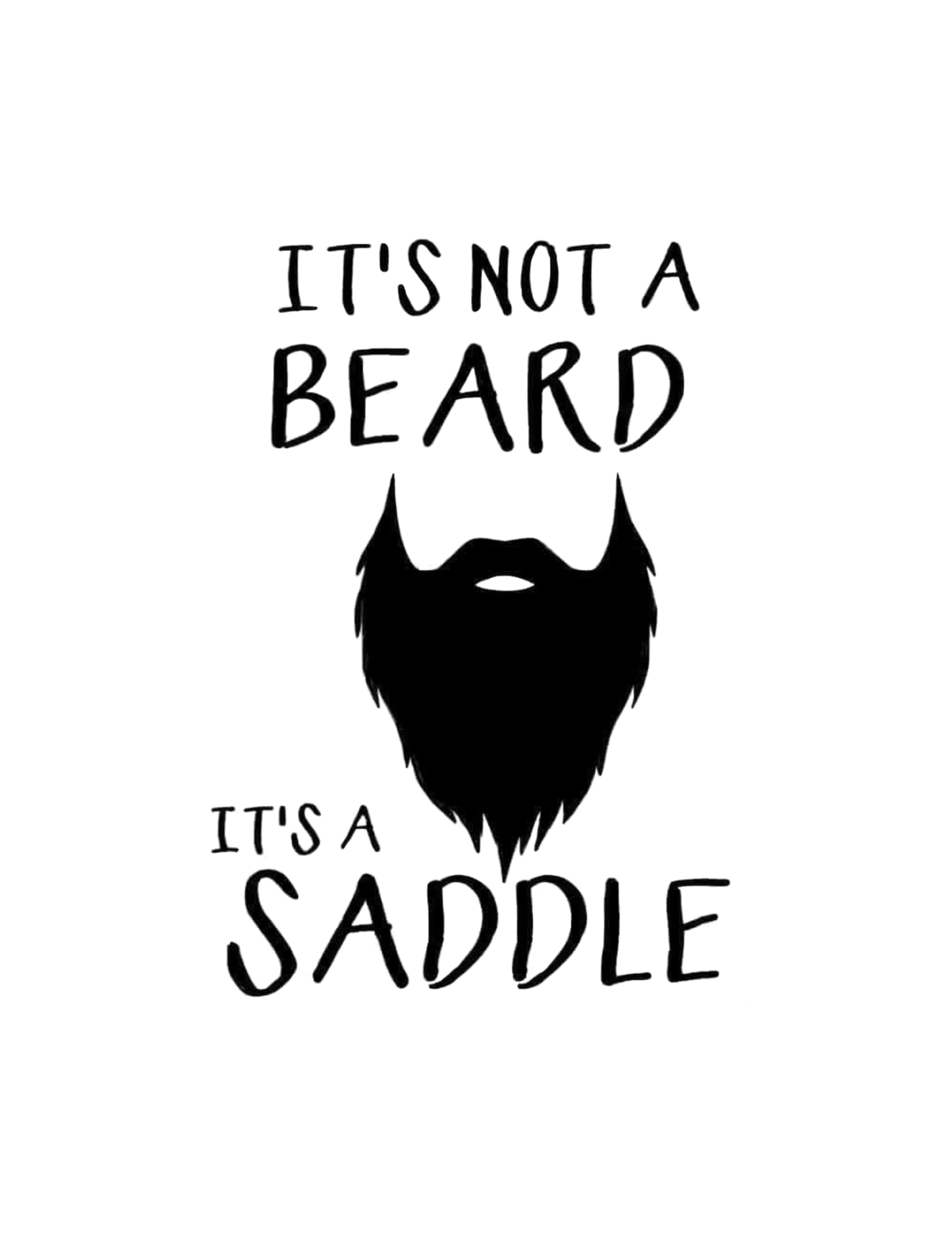 It's not a beard, it's a saddle sticker