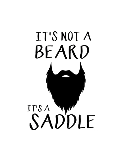 It's not a beard, it's a saddle sticker