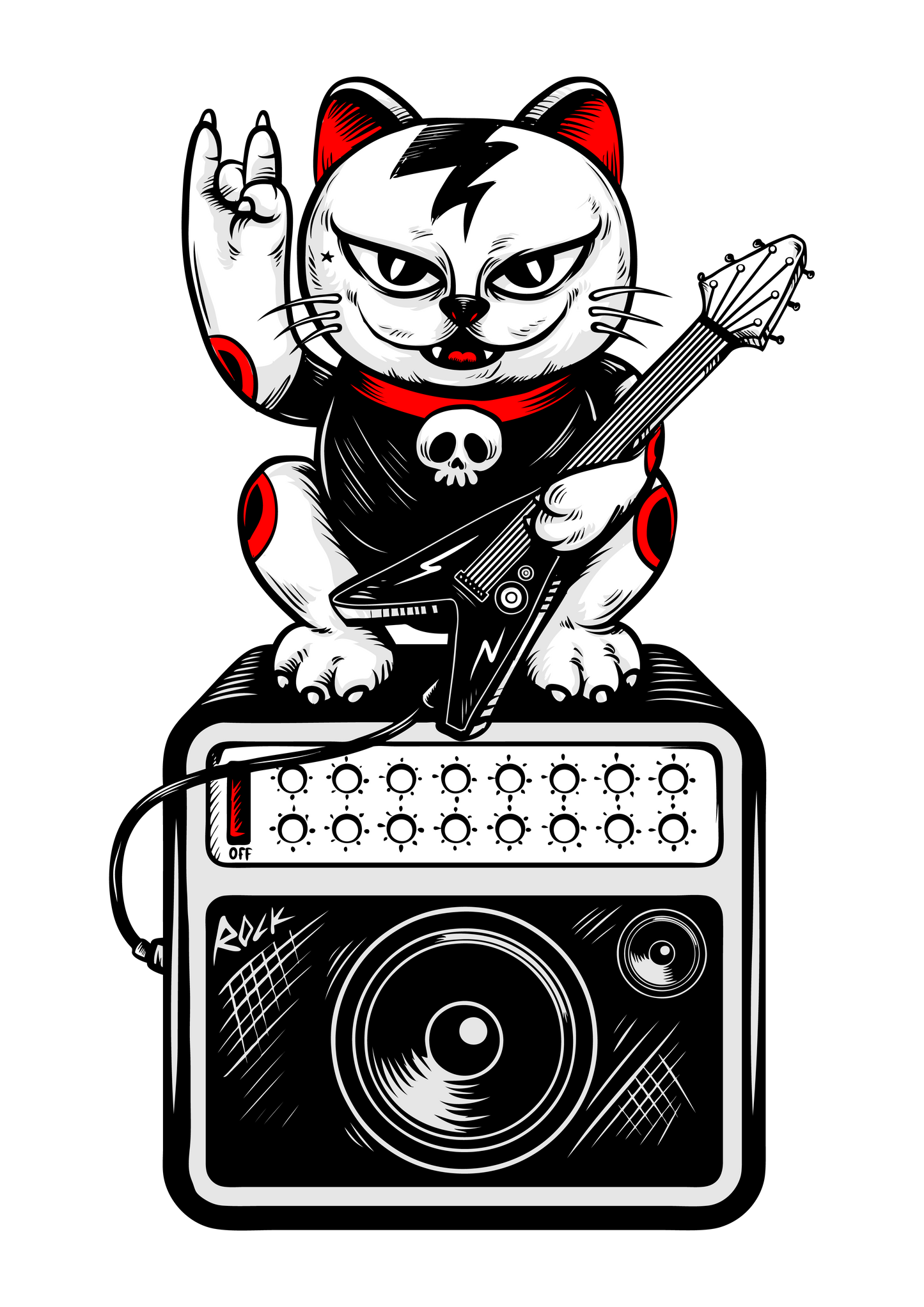 rock out kitty sticker