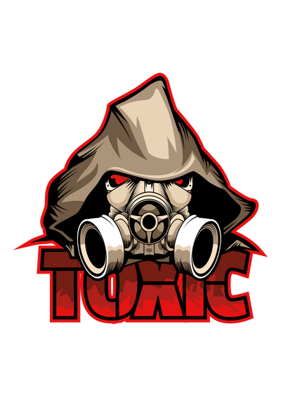 masked red toxic man sticker