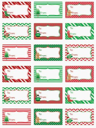 To & From Labels (holiday)