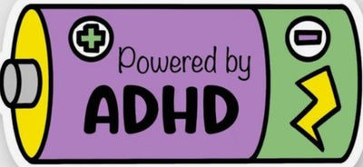 Powered by ADHD sticker